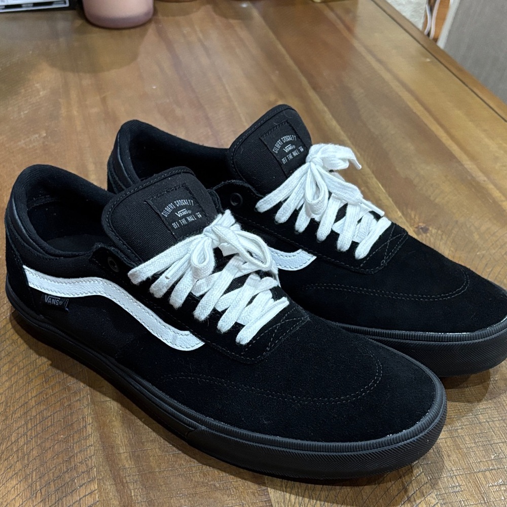 Vans Men's Black and White Sneakers - Picture 3 of 8